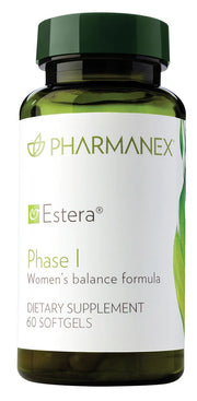 Pharmanex Estera Phase I Women's Balance Formula dietary supplement bottle on a white background