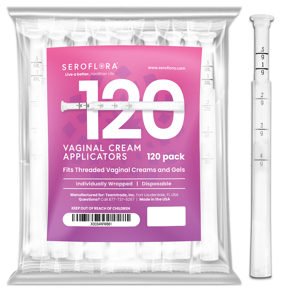 Disposable Vaginal Cream Applicators for Premarin, Estrace & many others (120ct) Vaginal Applicators Seroflora