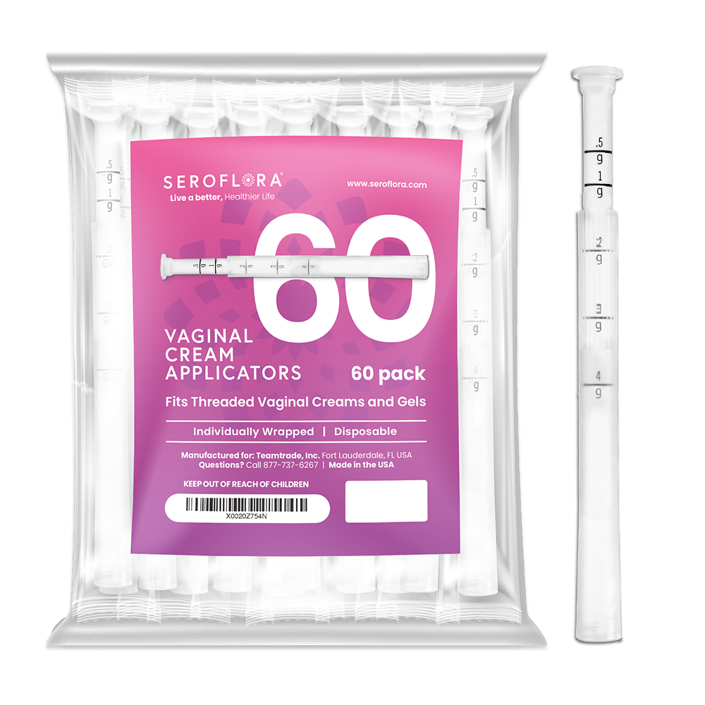 Disposable Vaginal Cream Applicators for Premarin, Estrace & many others (60ct) 60 Vaginal Applicators Seroflora