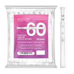 Disposable Vaginal Cream Applicators for Premarin, Estrace & many others (60ct) 60 Vaginal Applicators Seroflora