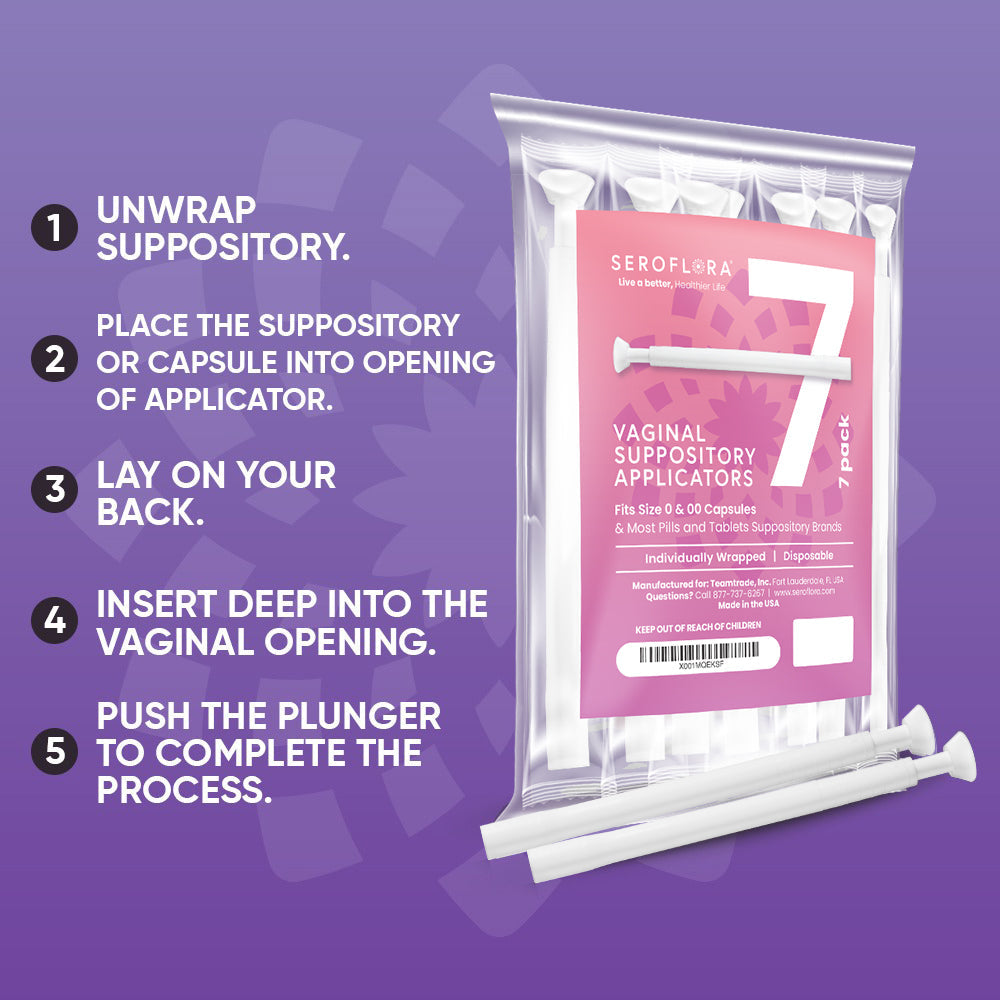 Vaginal Suppository Applicators (7ct) 7 Vaginal Applicators Seroflora
