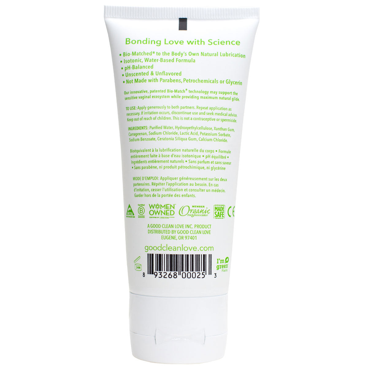 Good Clean Love BioNude Ultra Sensitive Personal Lubricant 3 oz. Massage and Body Products Good Clean Love