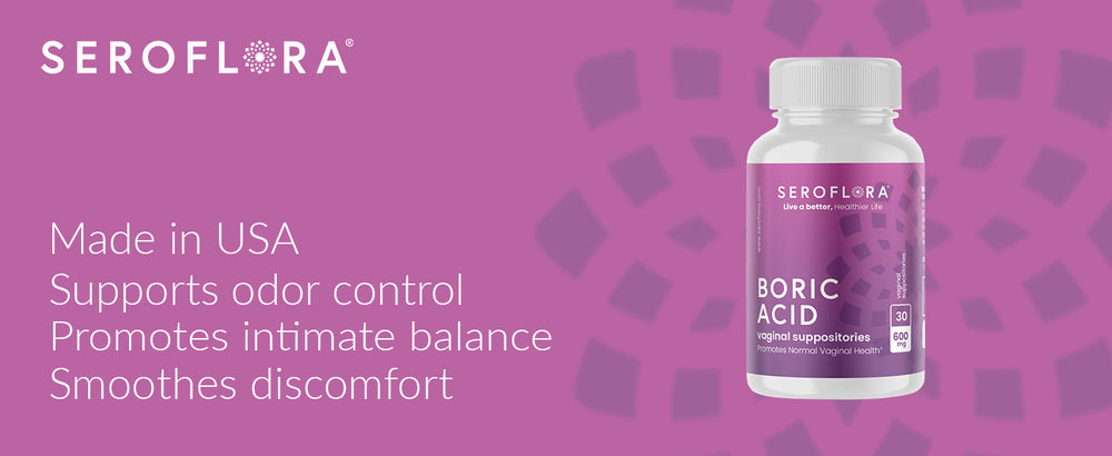 Boric Acid Vaginal Suppositories for Yeast Infection (30ct) 30 Vaginal Suppositories Seroflora