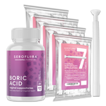 Boric Acid Vaginal Suppositories for Yeast Infection with Applicators (28/28ct) Vaginal Suppositories and 28 Applicators Seroflora