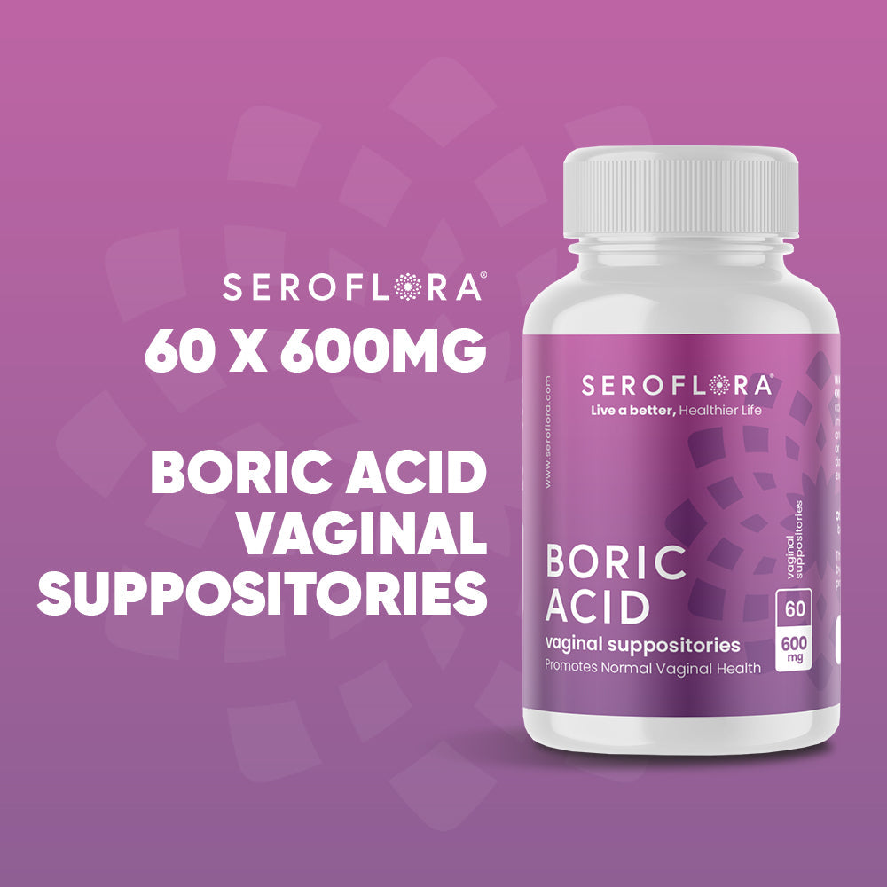 Boric Acid Suppositories (60ct) Vaginal Suppositories Seroflora