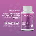 Boric Acid Suppositories (60ct) Vaginal Suppositories Seroflora