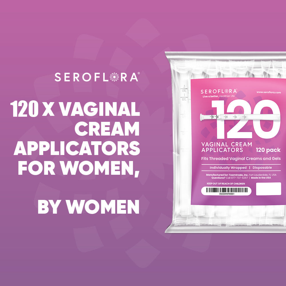 Disposable Vaginal Cream Applicators for Premarin, Estrace & many others (120ct) Vaginal Applicators Seroflora