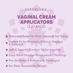 Disposable Vaginal Cream Applicators for Premarin, Estrace & many others (120ct) Vaginal Applicators Seroflora