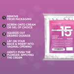 Disposable Vaginal Cream Applicators for Premarin, Estace & many others (15ct) 15 Vaginal Applicators Seroflora