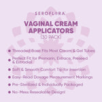 Disposable Vaginal Cream Applicators for Premarin, Estrace & many others (30ct) 30 Vaginal Applicators Seroflora
