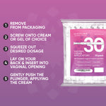 Disposable Vaginal Cream Applicators for Premarin, Estrace & many others (30ct) 30 Vaginal Applicators Seroflora