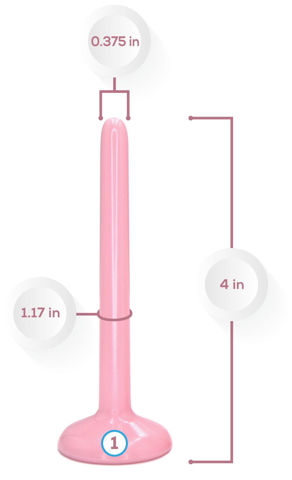 Size 1 & 2 Neodymium Magnetic Vaginal  Dilators Combo Set  Vuvatech   Vaginal Trainers