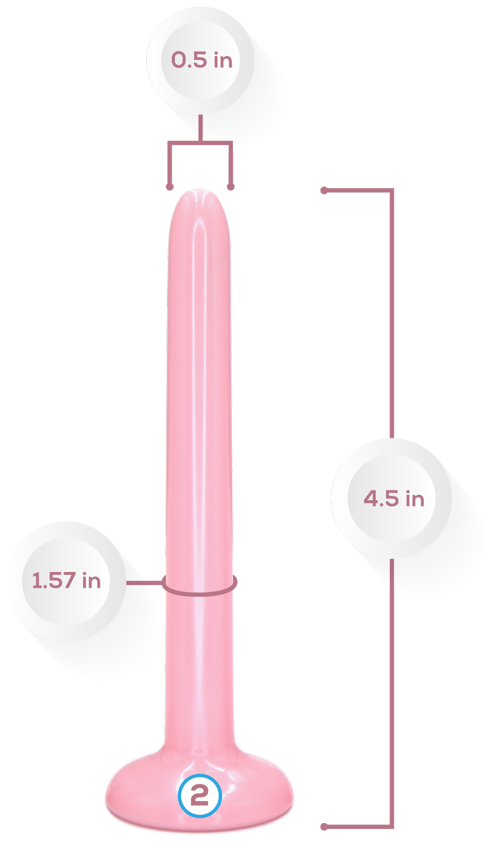 Size 1 & 2 Neodymium Magnetic Vaginal  Dilators Combo Set  Vuvatech   Vaginal Trainers 