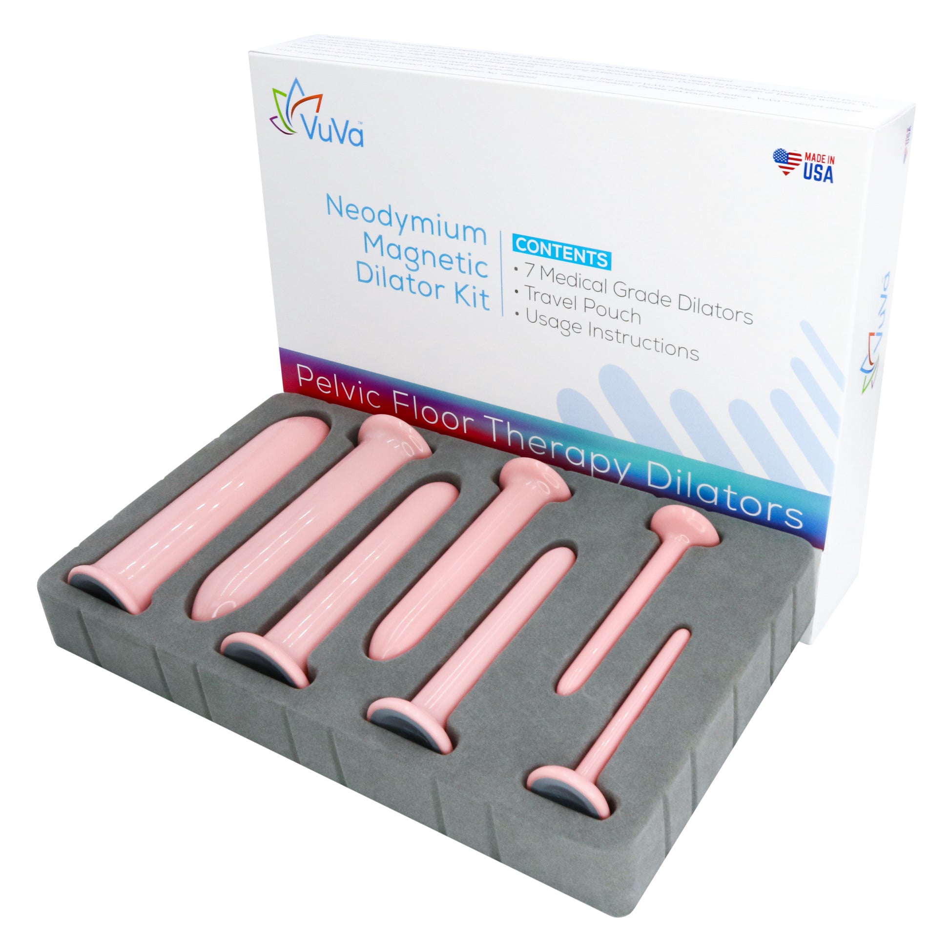 VuVa Full Set Neodymium Magnetic Vaginal Dilators - Best Seller Includes Travel Pouch Vuvatech   