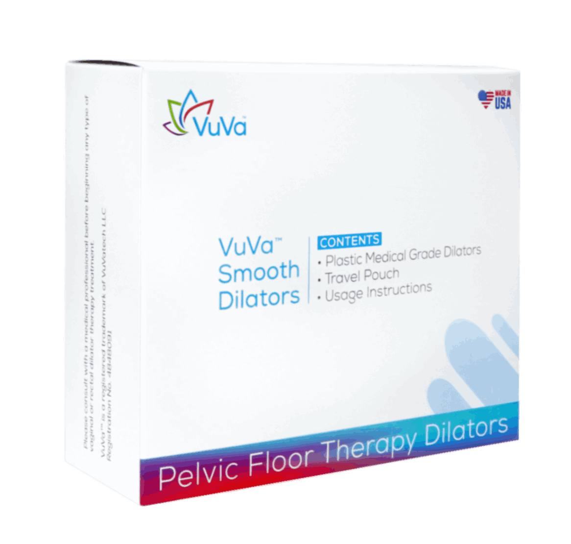 Seven Vuva Smooth Vaginal Dilators - Set of 7 with Instructions and Travel Pouch  Vuvatech   