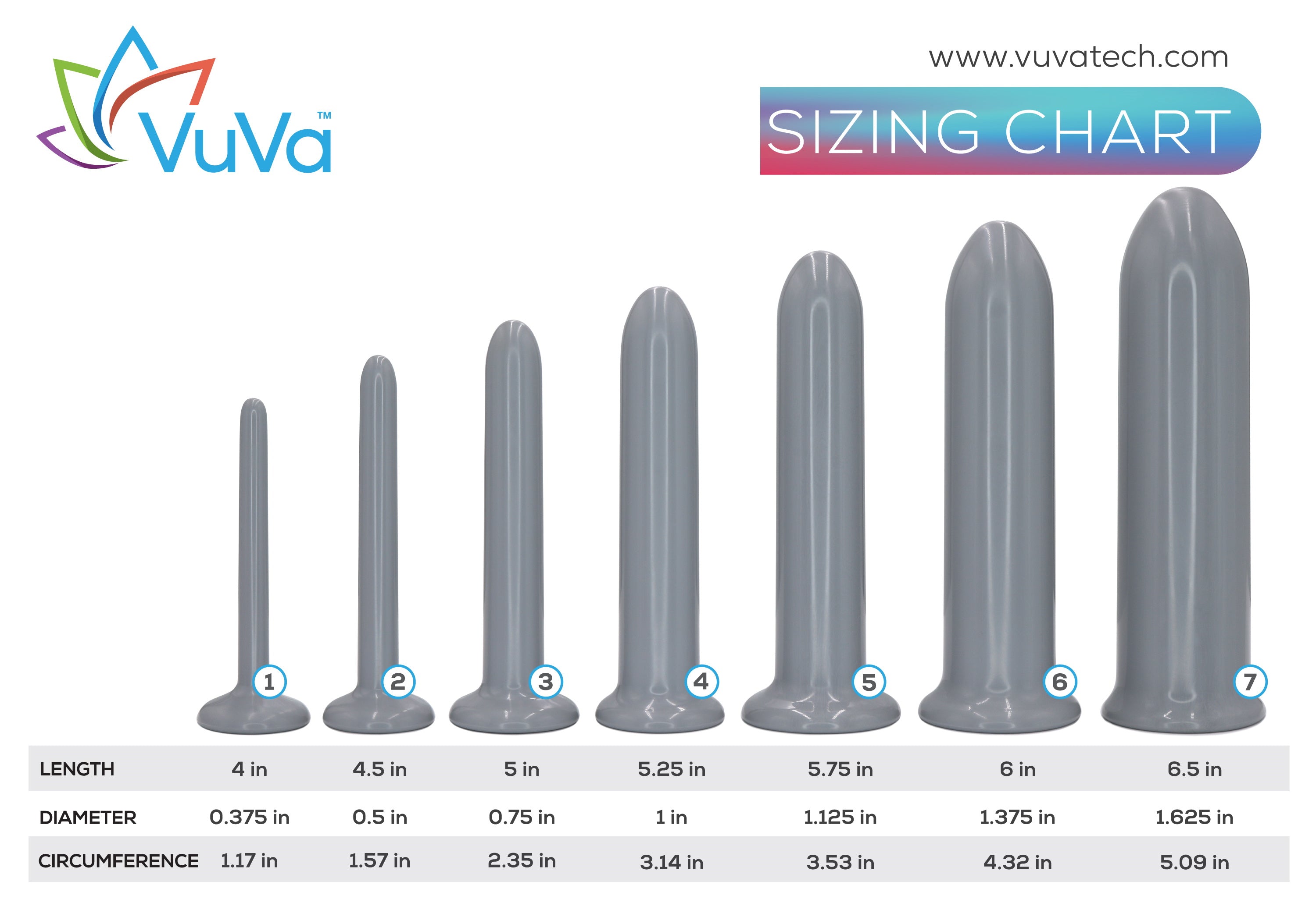 Unisex Full Set VuVa Neodymium Magnetic - Best Seller  Vuvatech  Rectal Dilators and Anal Dilators Unisex 