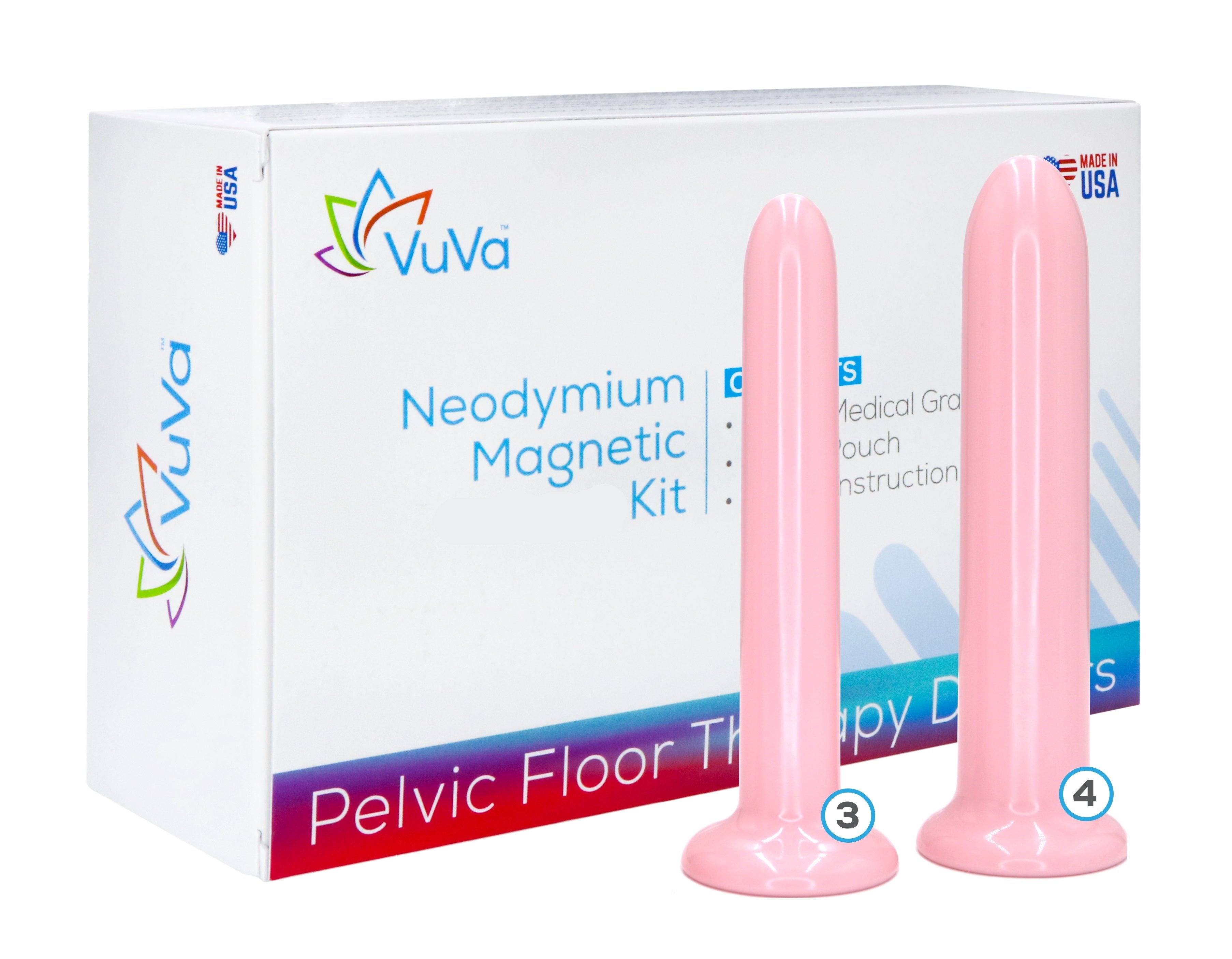 Size 3 & 4 Neodymium Magnetic Vaginal Combo Set  Vuvatech   