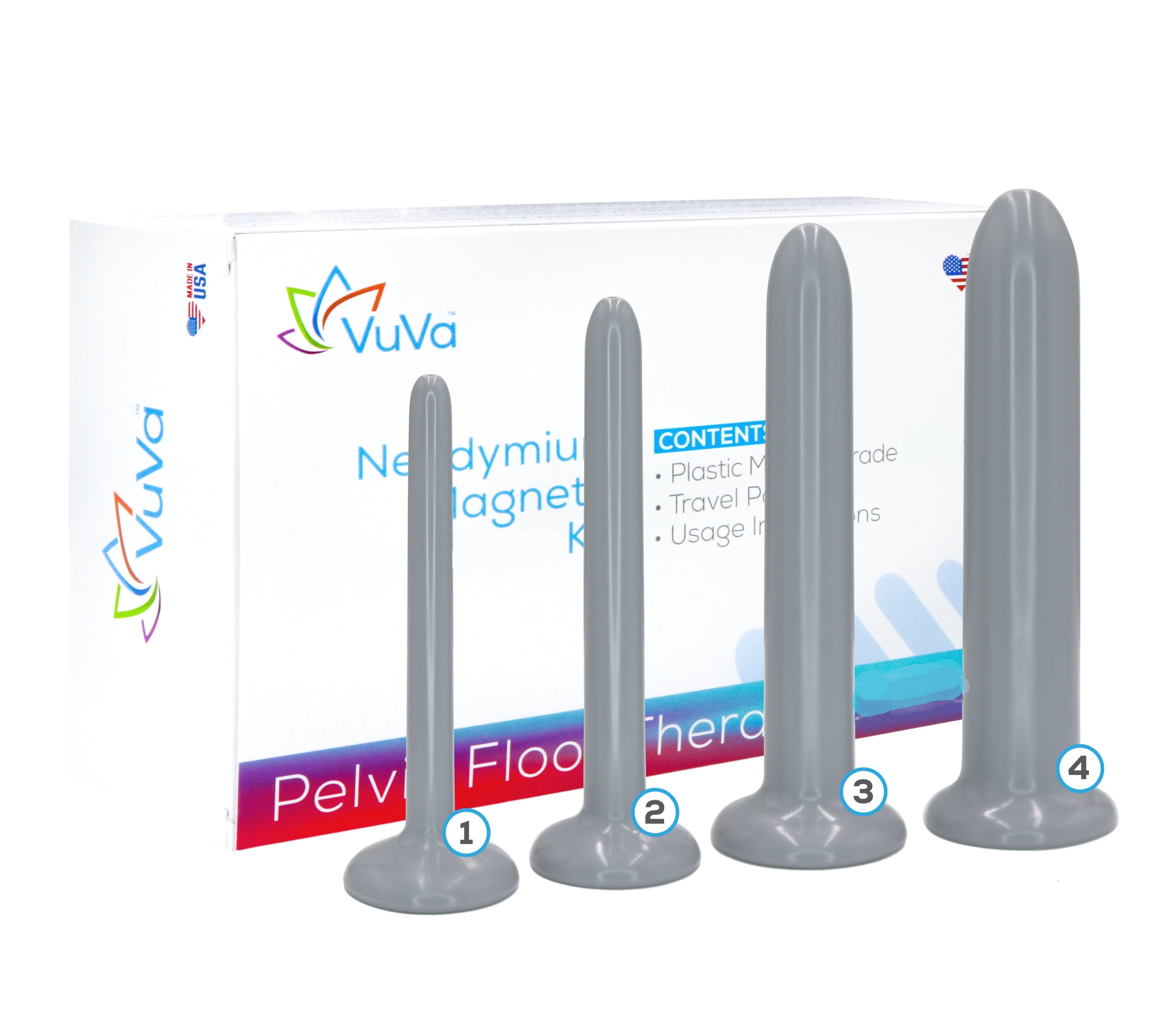 Unisex VuVa Neodymium Magnetic Set - Sizes 1,2,3,4  Vuvatech Rectal Dilators and Anal Dilators  