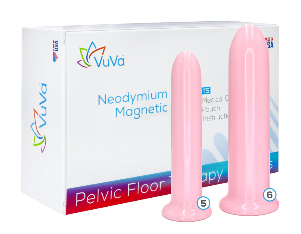 Size 5 & 6 Neodymium Magnetic Vaginal Dilator Combo Set  Vuvatech   