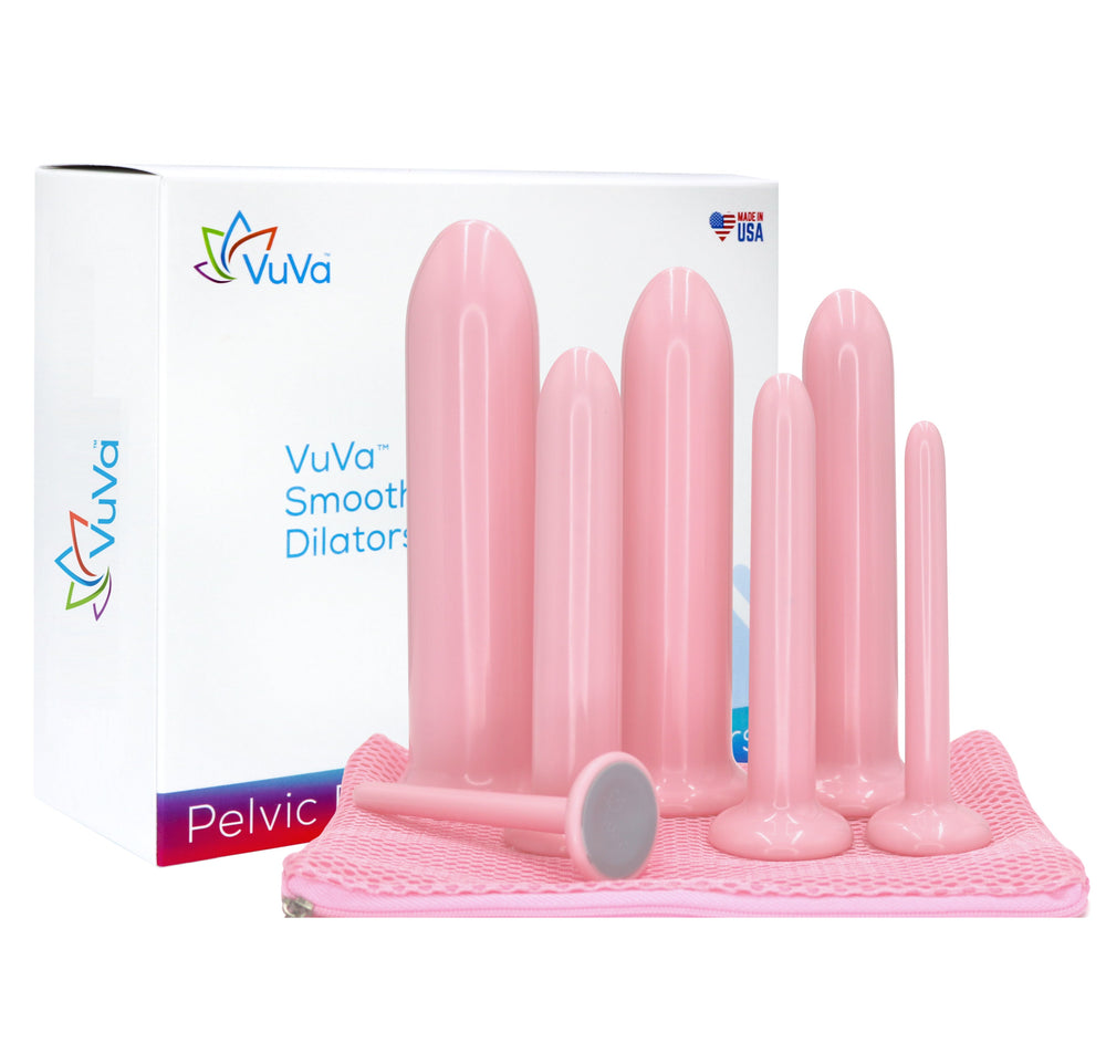 Seven Vuva Smooth Vaginal Dilators - Set of 7 with Instructions and Travel Pouch