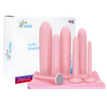 Dilatadores vaginales suaves Seven Vuva - Juego de 7 con instrucciones y bolsa de viaje 