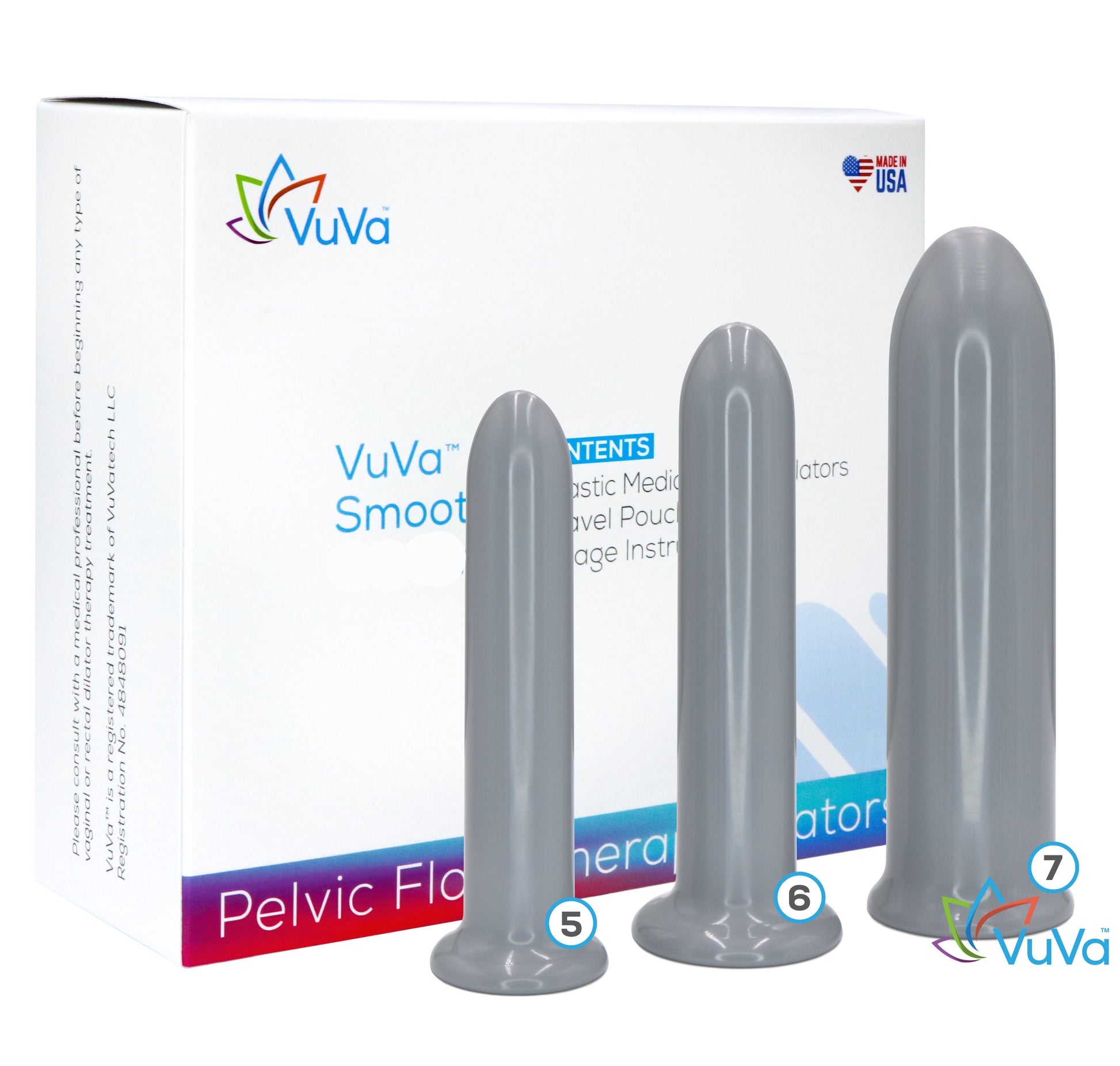 Large Unisex Smooth Rectal Set - Set of Three  Vuvatech  Rectal Dilators and Anal Dilators Anal Expanders